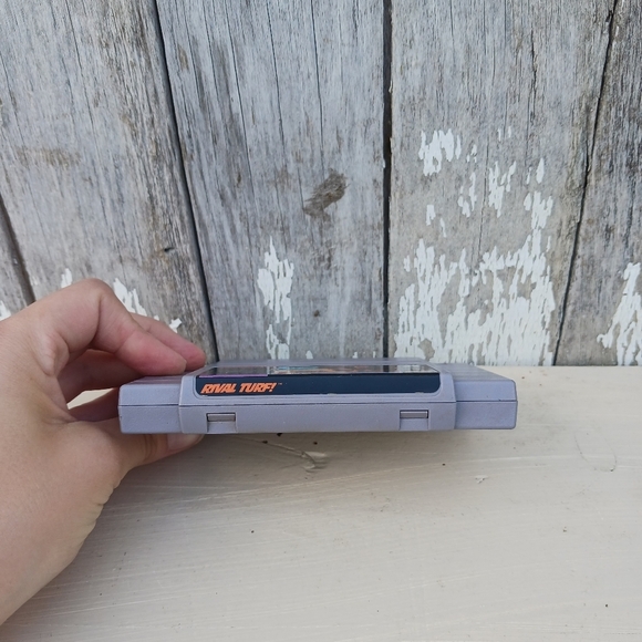 Rival Turf - Authentic Super Nintendo Game SNES Not Tested - Picture 2 of 4
